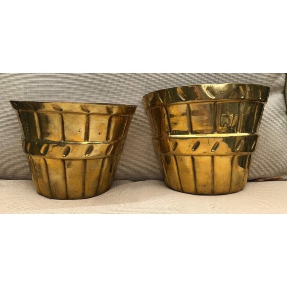 Raymor Other - Vintage Wall Pocket Pair Raymor Bucket Shape Tradition by Raymor India Metalware